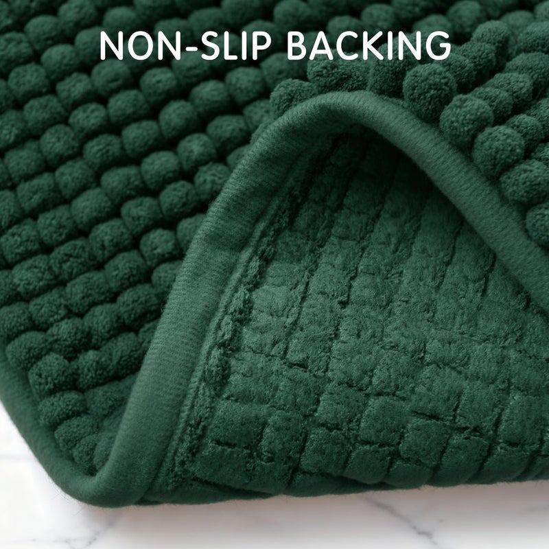 SUBRTEX Bathroom Rugs, 20" x 32" Chenille Bath Rug Soft Short Plush Bath Mat Soft Shower Mat Water Absorbent Shower Mat Quick Dry Machine Washable, Celadon - Image 4
